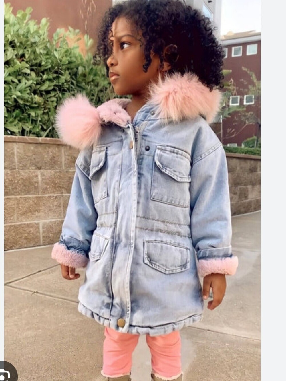 Alex + Nova Holly Oversized Denim Fur Hooded Winter Coat Jacket Multiple NWT - Picture 2 of 12